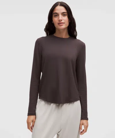 Lululemon Love Long-sleeve Shirt In Brown