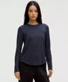 Lululemon Love Modal Fleece Long-sleeve Shirt In Blue