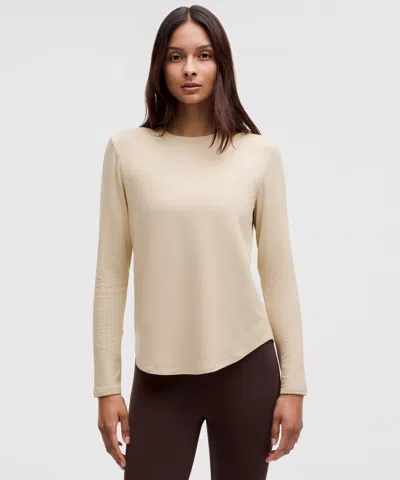 Lululemon Love Modal Fleece Long-sleeve Shirt In Neutral