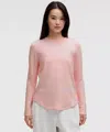 Lululemon Love Modal Fleece Long-sleeve Shirt In Pink