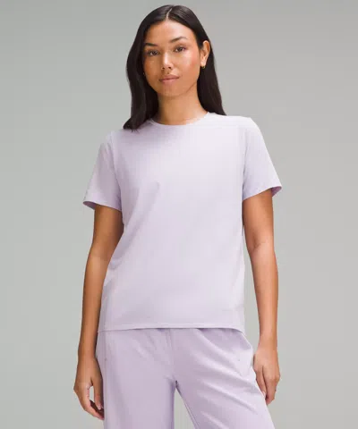 Lululemon Love Organic Cotton Straight-hem Crewneck T-shirt In Purple