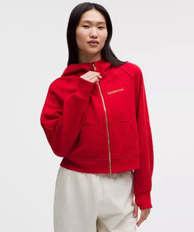 Lululemon Lunar New Year Scuba Oversized Full-zip Hoodie In Red