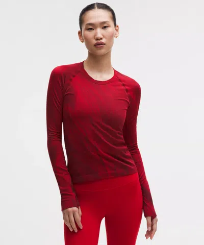 Lululemon Lunar New Year Swiftly Tech Long-sleeve Shirt 2.0 In Red
