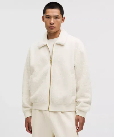 Lululemon Lunar New Year Textured Fleece Bomber Jacket In White