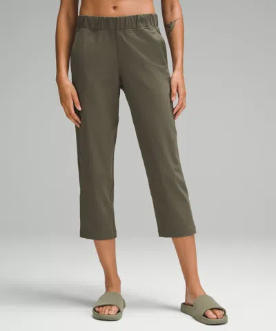 Lululemon Luxtreme Slim-fit Pull-on Mid-rise Cropped Pant In Green