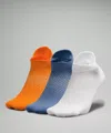 Lululemon Macropillow Tab Running Socks Medium Cushioning 3 Pack In Blue
