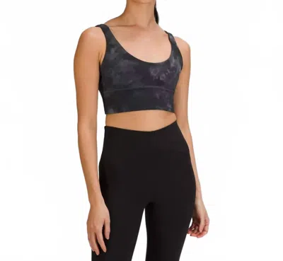 Lululemon Marble Sports Bra In Black In Blue