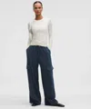 Lululemon Matte Satin Relaxed-fit Mid-rise Cargo Pant