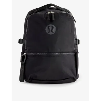 Lululemon Mens Black New Crew Brand-print Shell Backpack