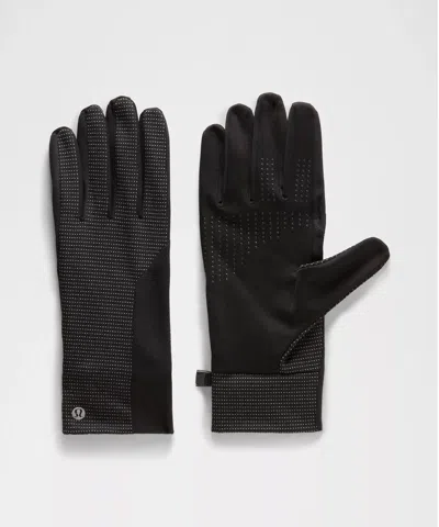 Lululemon Men's Fast And Free Reflective Running Gloves In Black