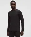 Lululemon Men's Merino Wool-blend Crewneck Base Layer In Black