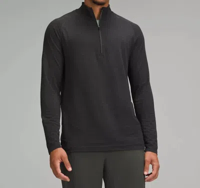 Lululemon Men's Metal Vent Tech Half Zip Sweatshirt In Graphite Grey/black