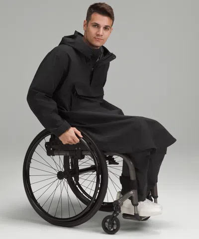 Lululemon Men's Seated-fit Packable Rain Poncho In Black