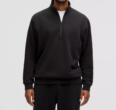 Lululemon Men's Steady State Half Zip Sweatshirt In Black