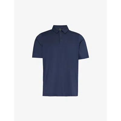 Lululemon Mens True Navy Evolution Short-sleeved Recycled-nylon-blend Polo Shirt