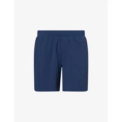 Lululemon Mens Club Blue/club Blue Logo-embroidered Swift 7' Tennis Shorts