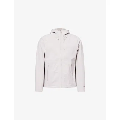 Lululemon Mens Dove Grey Cross Chill City-to-trail Hooded Stretch-woven Jacket In White