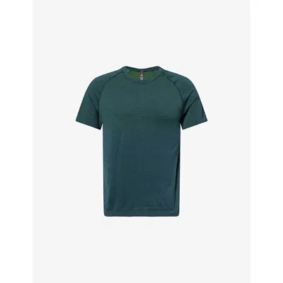 Lululemon Mens Metal Vent Tech Short-sleeves Stretch-woven T-shirt Green Cove/club Blue
