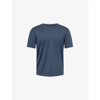 Lululemon Mens Heath Cls Nvy/heath Nvy Crewneck Short-sleeves Stretch-jersey T-shirt