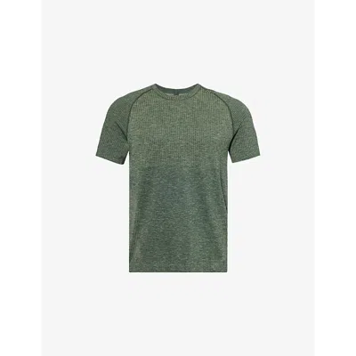 Lululemon Mens  Metal Vent Tech Short-sleeve Stretch-woven T-shirt In Honeydew/r-forest Green