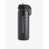 Lululemon Mens Black Back To Life Straw-lid Stainless-steel Bottle 530ml In Black