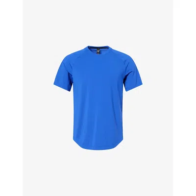 Lululemon Mens License To Train Short-sleeve Stretch-jersey T-shirt Beach Ball Blue