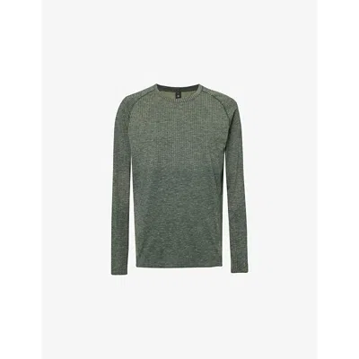 Lululemon Mens  Metal Vent Tech Long-sleeve Stretch-woven T-shirt In Honeydew/r-forest Green