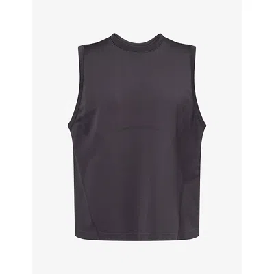 Lululemon Mens Metal Vent Tech Sleeveless Stretch-woven Top Black/graphite Grey Xl