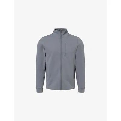 Lululemon Mens Sojourn Long-sleeve Stretch-woven Jacket Onyx Grey In Gray
