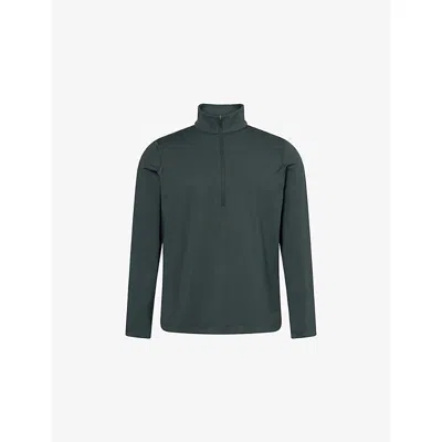 Lululemon Mens Rainforest Green High-neck Long-sleeves Stretch Top