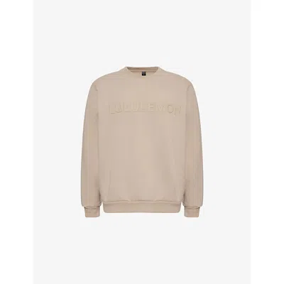 Lululemon Mens Steady State Crewneck Cotton-jersey Sweatshirt Sheer Oak