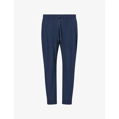 Lululemon Mens True Navy Abc Tapered-leg Stretch-woven Jogging Bottoms In Blue