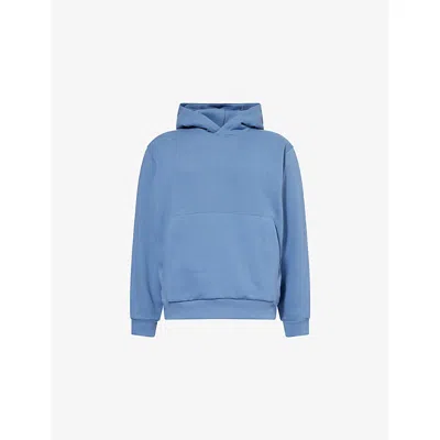 Lululemon Mens Washed Denim Steady State Relaxed-fit Cotton-blend Hoody