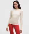 Lululemon Merino Wool-blend Crewneck Base Layer In White