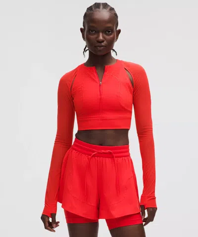 Lululemon Mesh Cropped Long-sleeve Shirt