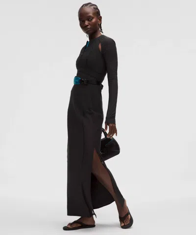 Lululemon Mesh Cutout Long-sleeve Dress