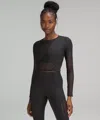 Lululemon Mesh Panelled Training Long Sleeve Shirt