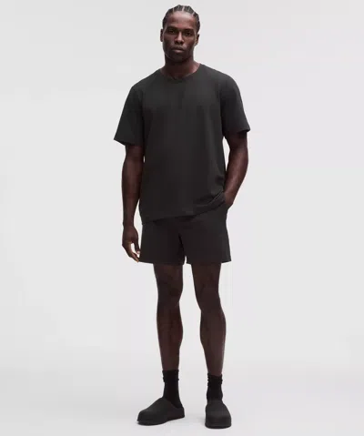 Lululemon Mesh Soft Jersey Short 5" In Black