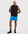 Lululemon Mesh Soft Jersey Short 5" In Blue