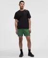 Lululemon Mesh Soft Jersey Short 5" In Green