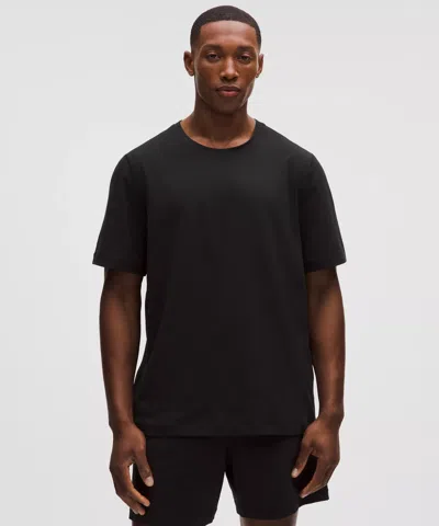 Lululemon Mesh Soft Jersey Short-sleeve Shirt In Black