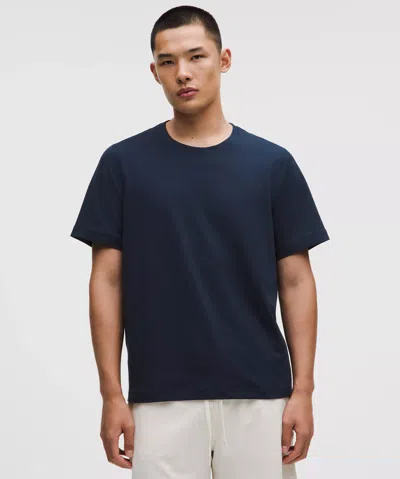Lululemon Mesh Soft Jersey Short-sleeve Shirt In Blue