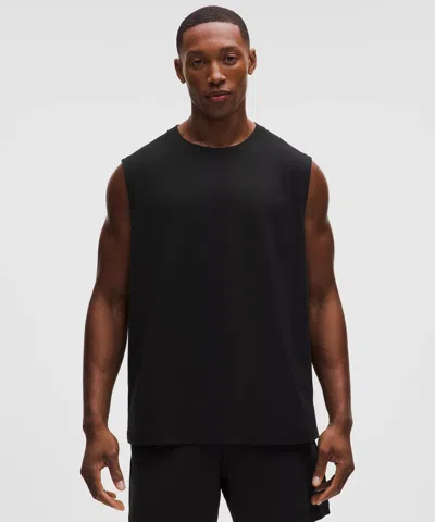 Lululemon Mesh Soft Jersey Sleeveless Tank Top In Black