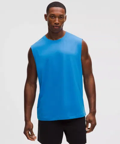 Lululemon Mesh Soft Jersey Sleeveless Tank Top In Blue