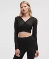Lululemon Mesh Wrap-front Long-sleeve Shirt