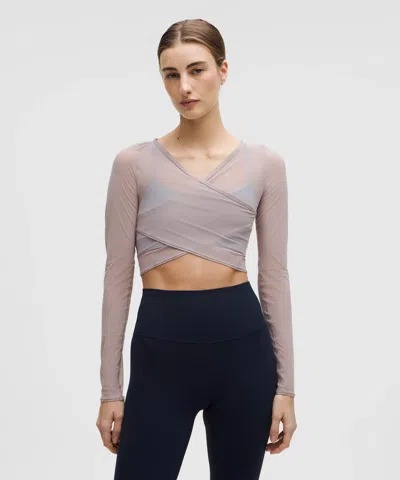 Lululemon Mesh Wrap-front Long-sleeve Shirt
