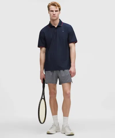 Lululemon Mesh-panelled Tennis Short 5" In Blue