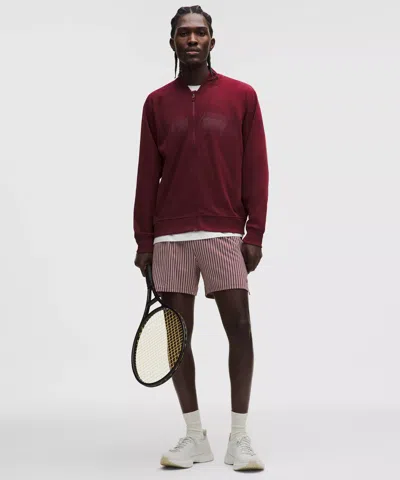 Lululemon Mesh-panelled Tennis Short 5" In Brown