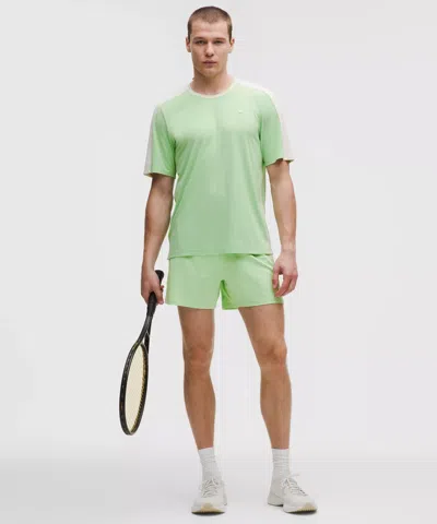 Lululemon Mesh-panelled Tennis Short 5" In Green