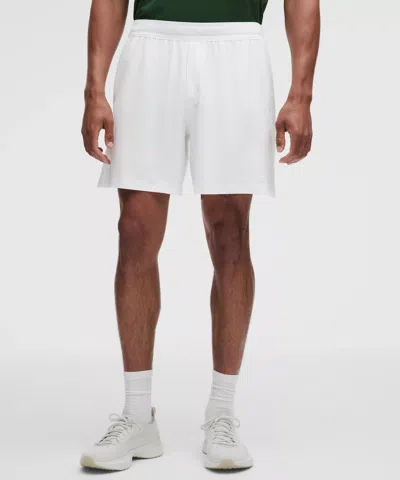Lululemon Mesh-panelled Tennis Short 7" In White